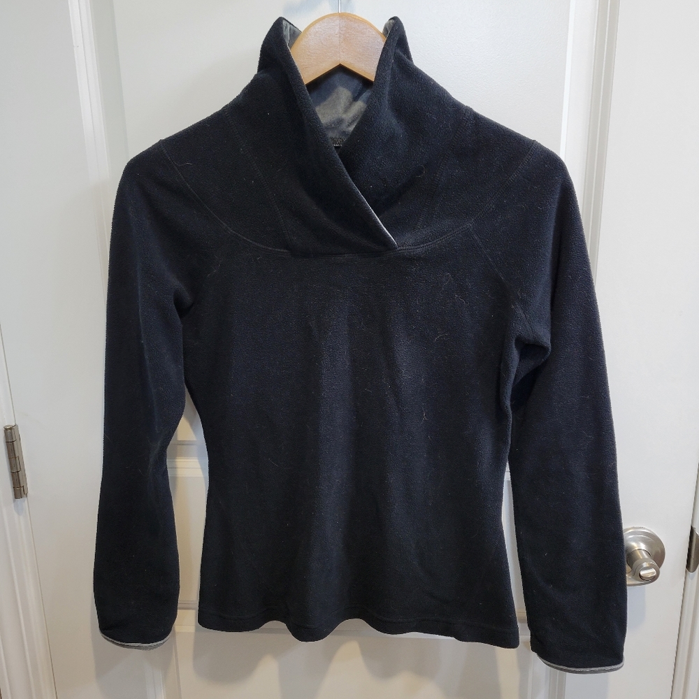 Prana black xs women's twisty fleece pullover